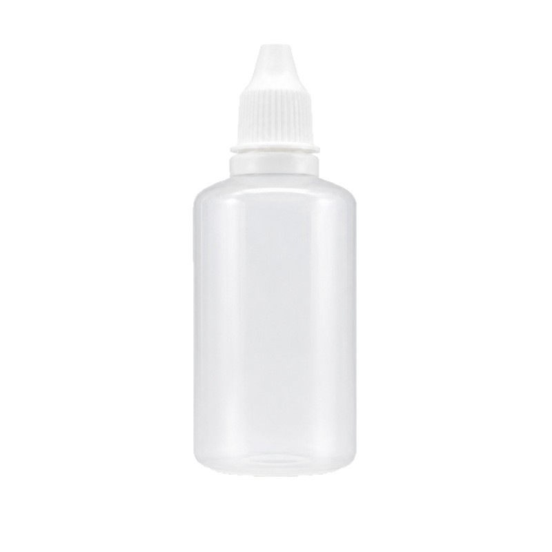 ขวดหยด LDPE ฝากันเปิด 3–100 มล. PDB – ภาพสินค้าพื้นขาว ขวดหยด LDPE ขุ่นใส ฝาเกลียวสีขาว