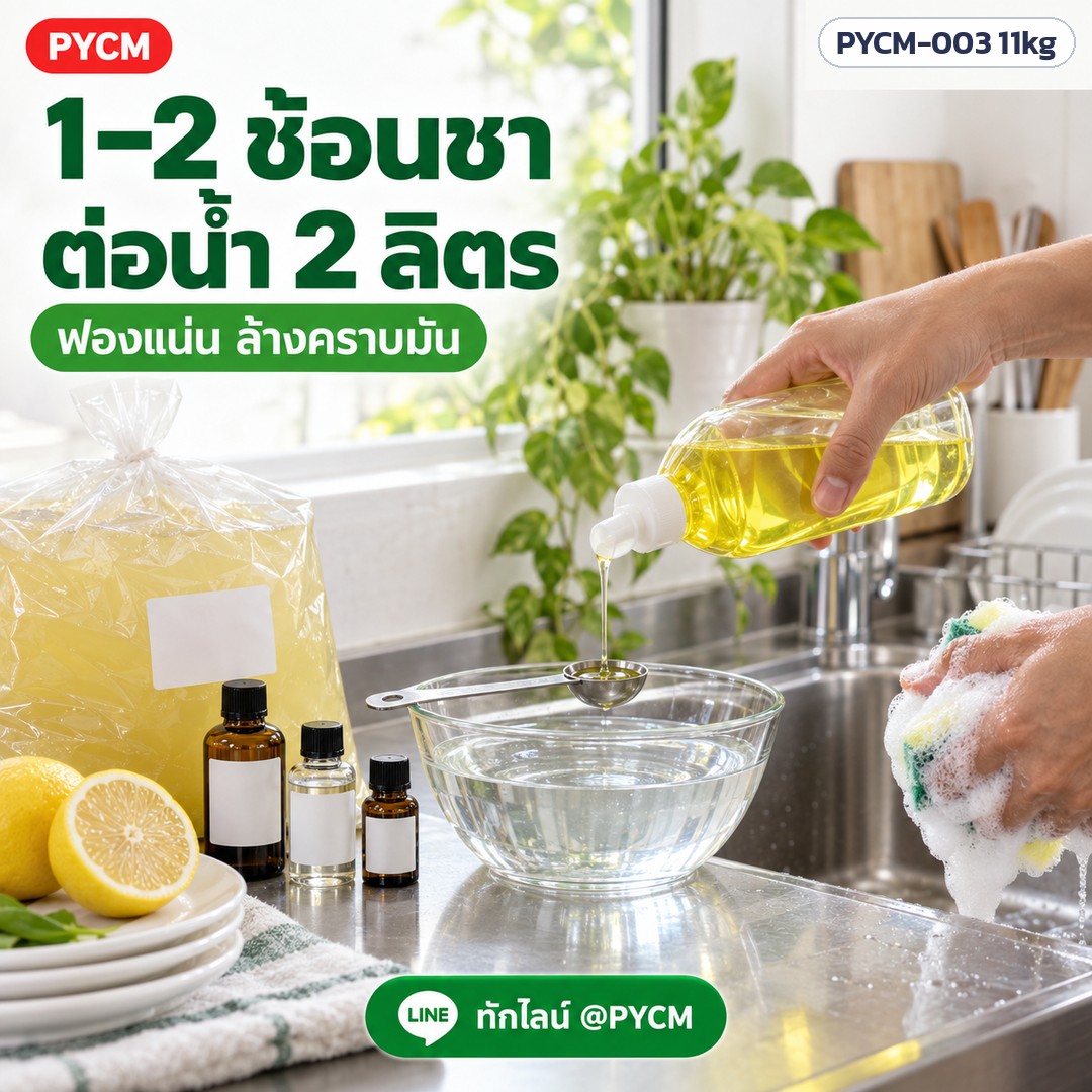 ชุดทำน้ำยาล้างจาน 11 กก. (รหัส 12271) – 1–2 ช้อนชา ต่อน้ำ 2 ลิตร ฟองแน่น ล้างคราบมัน