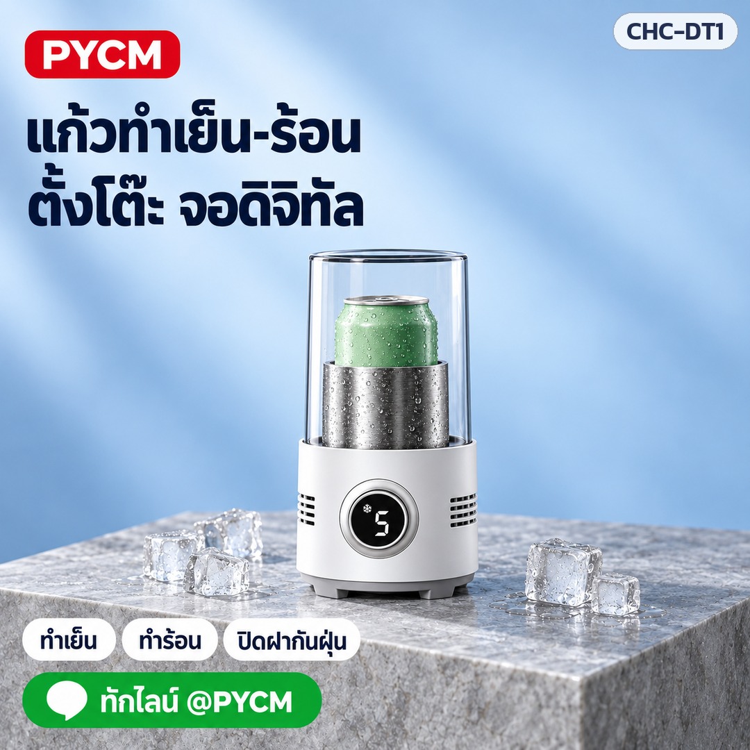 แก้วทำเย็น-ร้อนตั้งโต๊ะ จอดิจิทัล ทำเย็น ทำร้อน ปิดฝากันฝุ่น (ภาพประกอบ)
