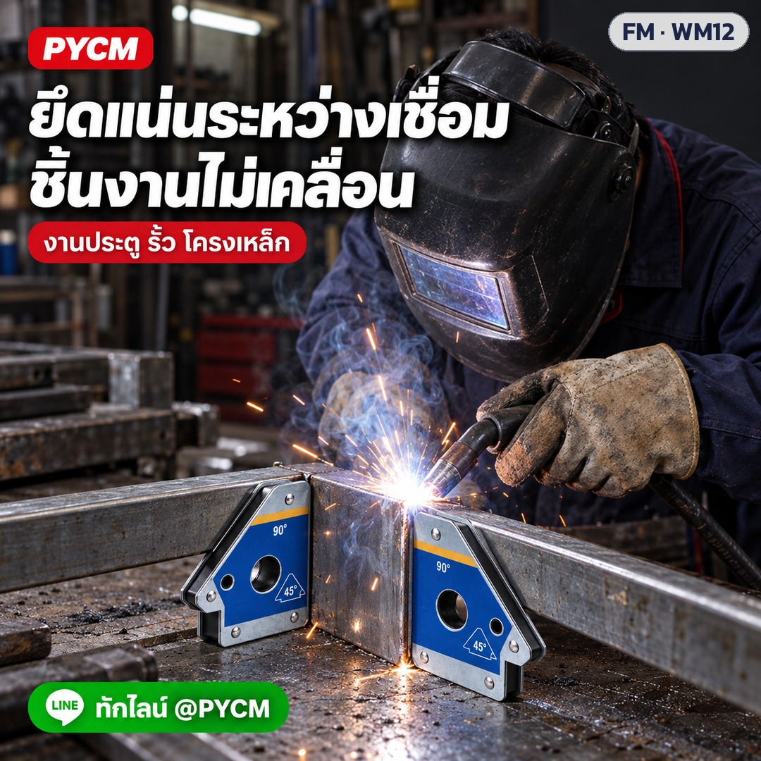 แม่เหล็กจับฉากงานเชื่อม – ยึดแน่นระหว่างเชื่อม ชิ้นงานไม่เคลื่อน