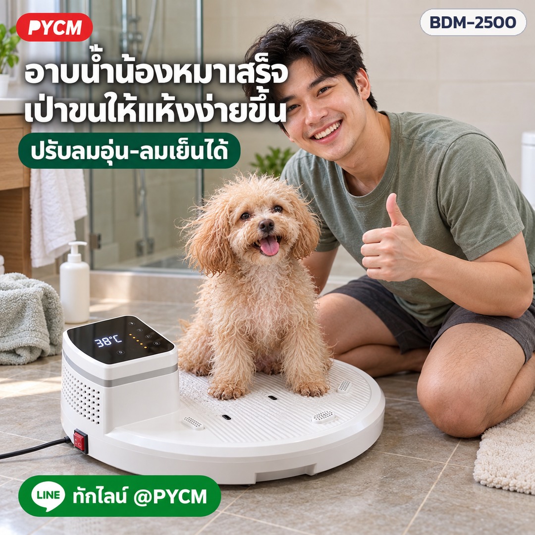 เครื่องเป่าตัวแห้ง – อาบน้ำน้องหมาเสร็จ เป่าขนให้แห้งง่ายขึ้น (ภาพประกอบ)