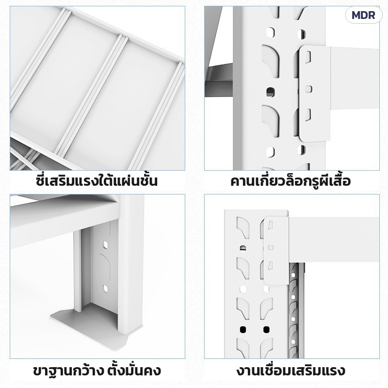 ซี่เสริมแรงใต้แผ่นชั้น · คานเกี่ยวล็อกรูผีเสื้อ · ขาฐานกว้าง · งานเชื่อมเสริมแรง
