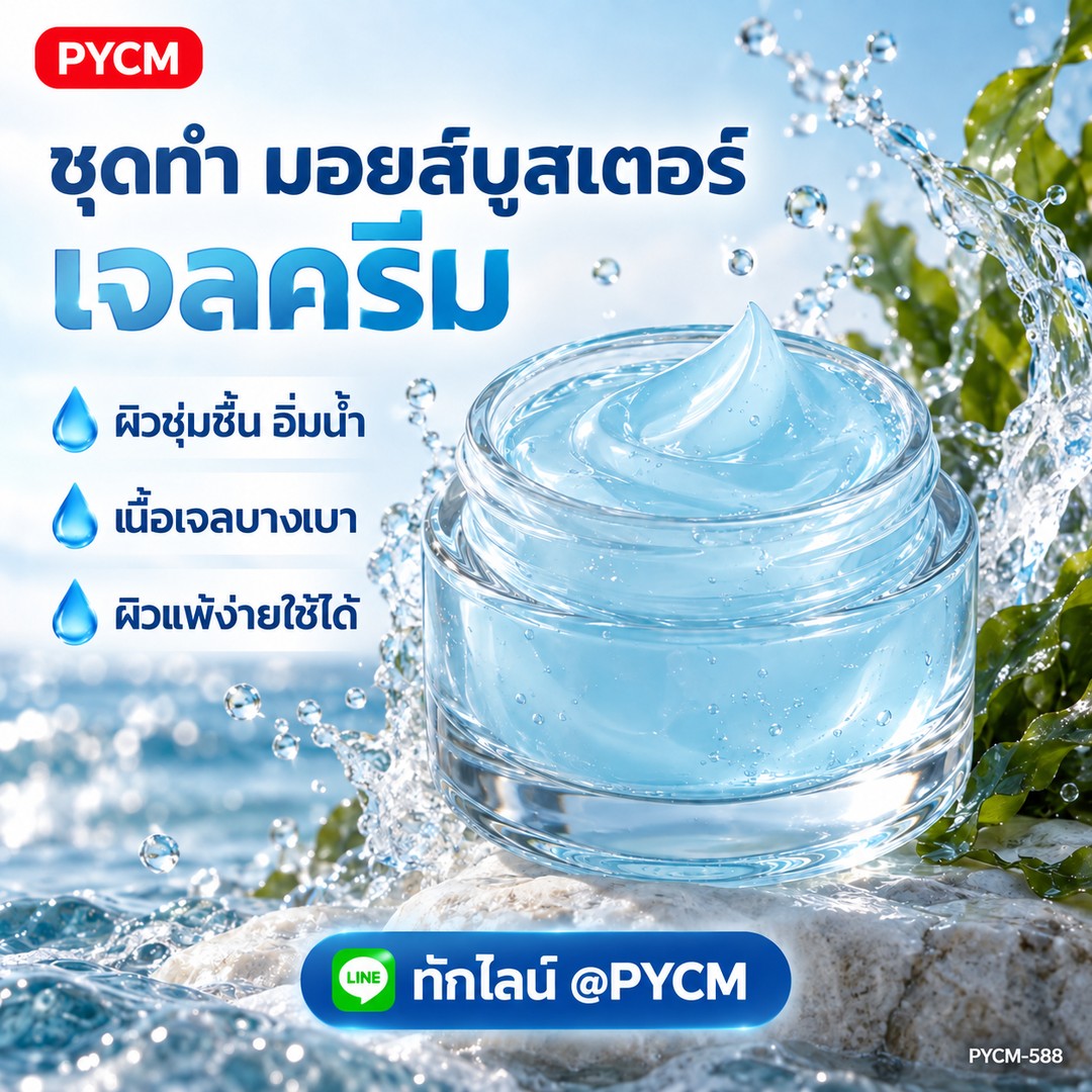 ชุดทำ มอยส์บูสเตอร์เจลครีม PYCM-588 ผิวชุ่มชื้น อิ่มน้ำ | ปัญญาเคมีภัณฑ์