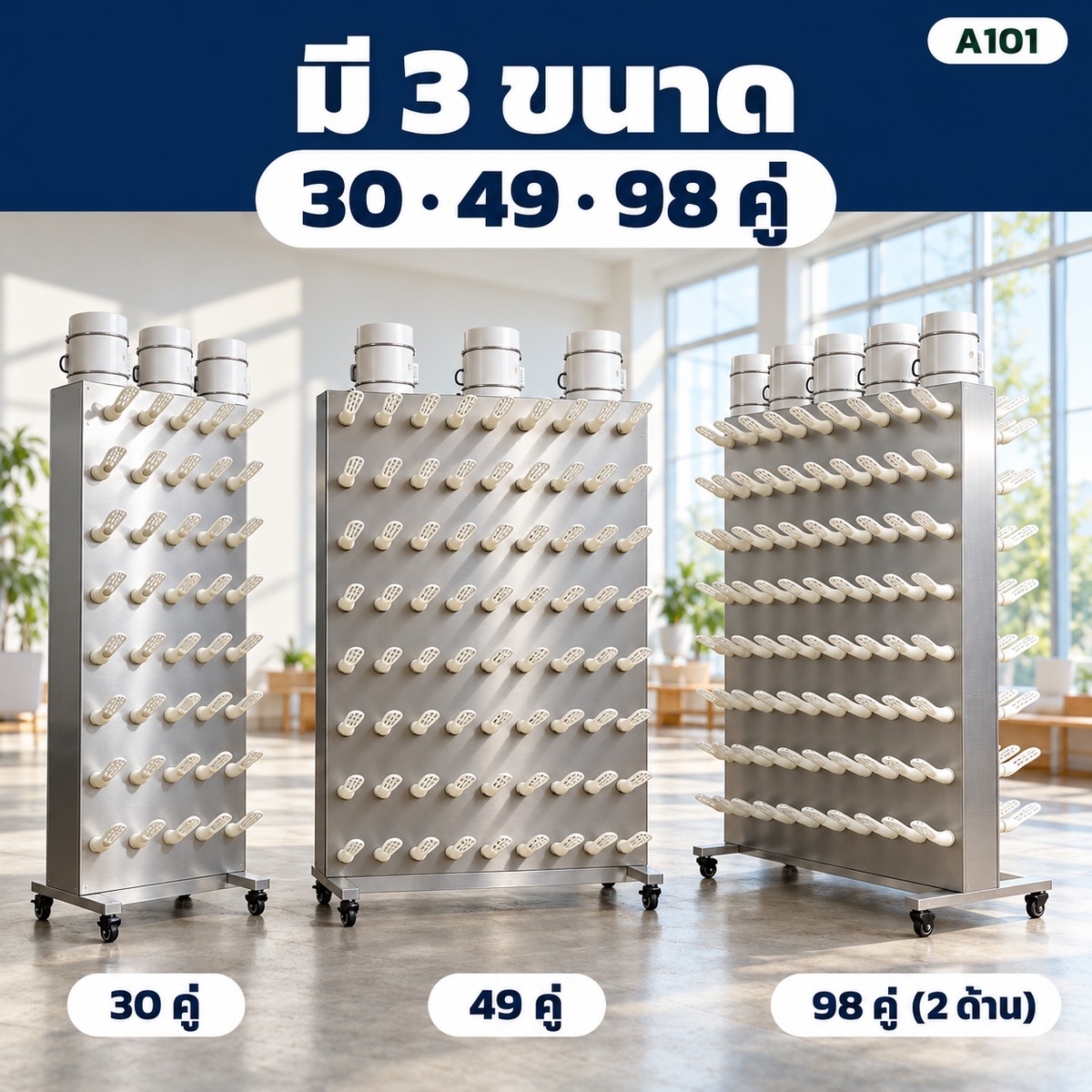 มี 3 ขนาด 30 · 49 · 98 คู่