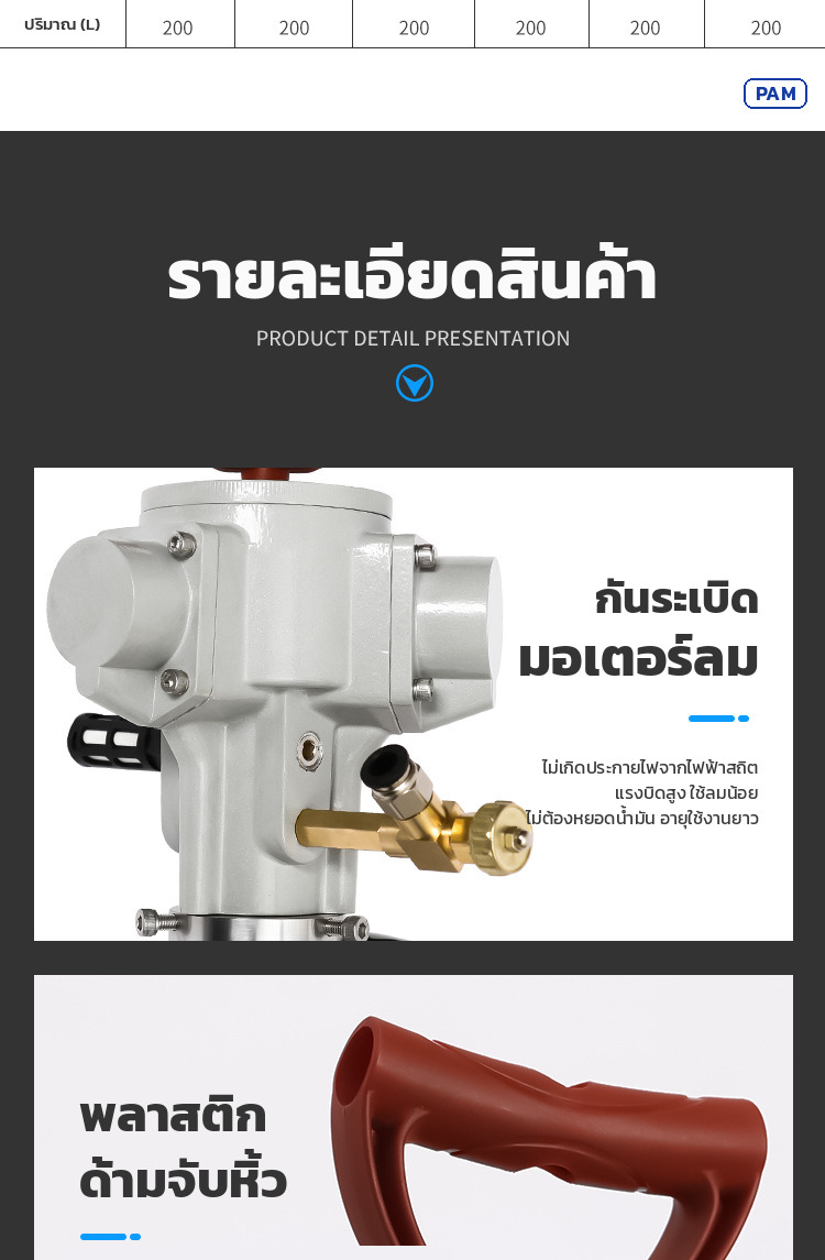 มอเตอร์ลมกันระเบิด แรงบิดสูง ใช้ลมน้อย ไม่ต้องหยอดน้ำมัน