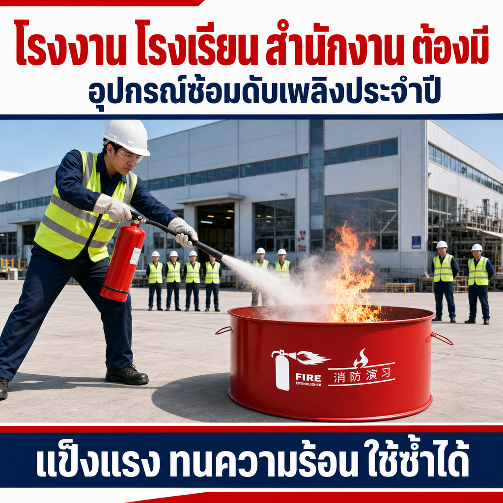 โรงงาน โรงเรียน สำนักงาน ต้องมีอุปกรณ์ซ้อมดับเพลิงประจำปี