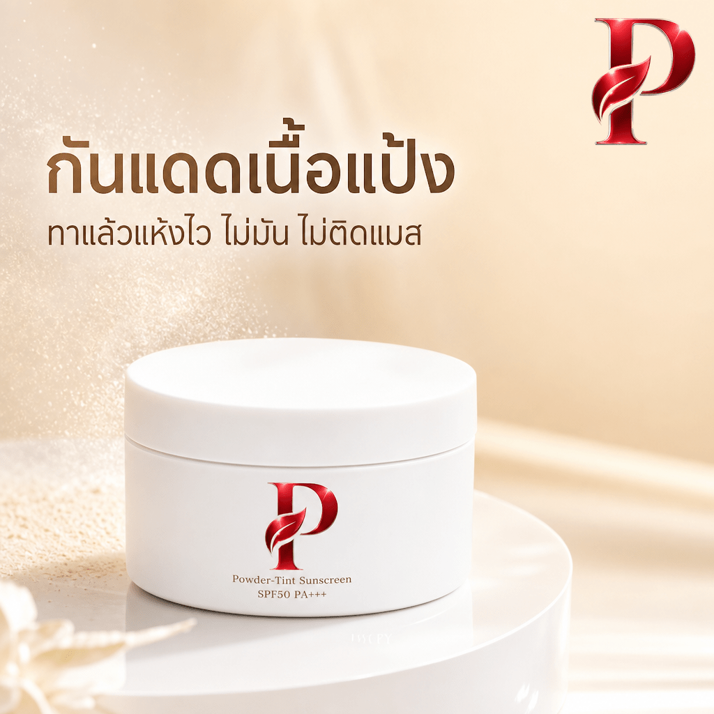 เนื้อครีมกันแดดแป้งทินท์ SPF50 PA+++ กันน้ำกันเหงื่อ ไม่ติดแมส (Pcosmo-331) เนื้อครีมบัลค์