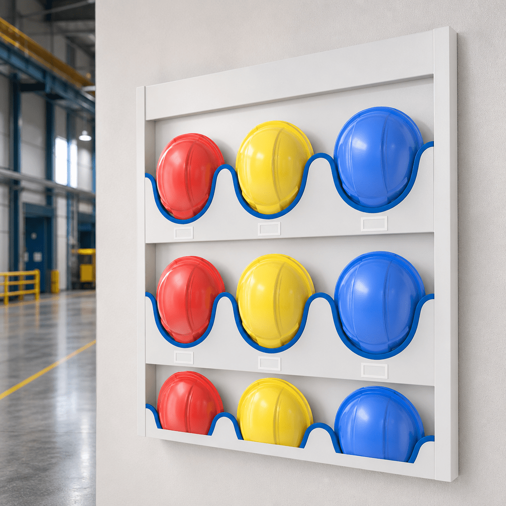 ชั้นวางหมวกนิรภัย (Safety Helmet Rack)