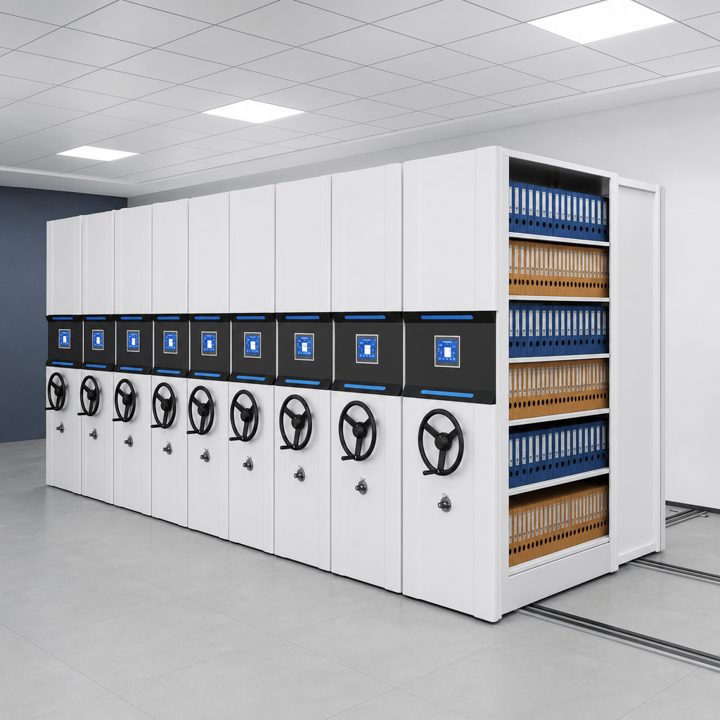 ตู้เอกสารรางเลื่อน ชั้นวางระบบรางเลื่อน (Compact Shelving)