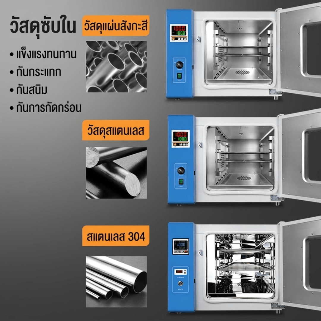 ตู้อบเป่าลมร้อนไฟฟ้า (Blast Drying Oven) เกรดอุตสาหกรรมและห้องแลบ – รายละเอียด 3