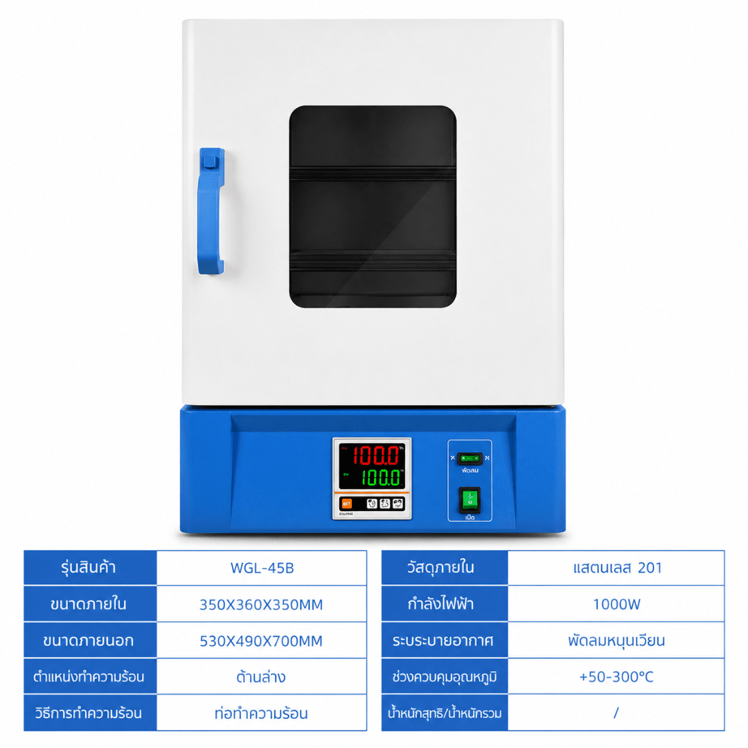 ตู้อบเป่าลมร้อนไฟฟ้า (Blast Drying Oven) เกรดอุตสาหกรรมและห้องแลบ – รายละเอียด 22
