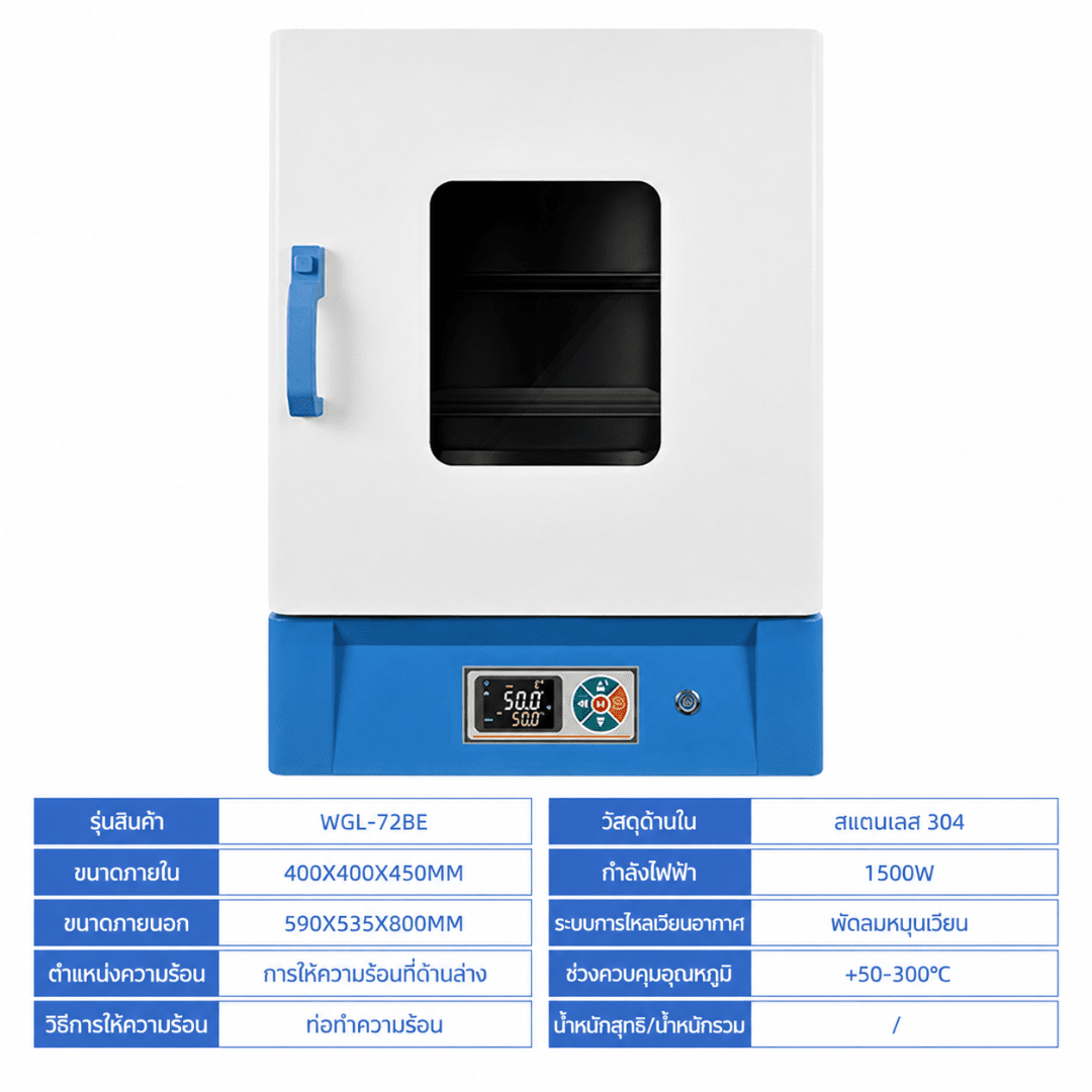 ตู้อบเป่าลมร้อนไฟฟ้า (Blast Drying Oven) เกรดอุตสาหกรรมและห้องแลบ – รายละเอียด 25