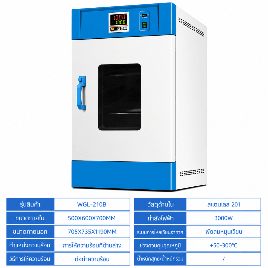 ตู้อบเป่าลมร้อนไฟฟ้า (Blast Drying Oven) เกรดอุตสาหกรรมและห้องแลบ – รายละเอียด 28