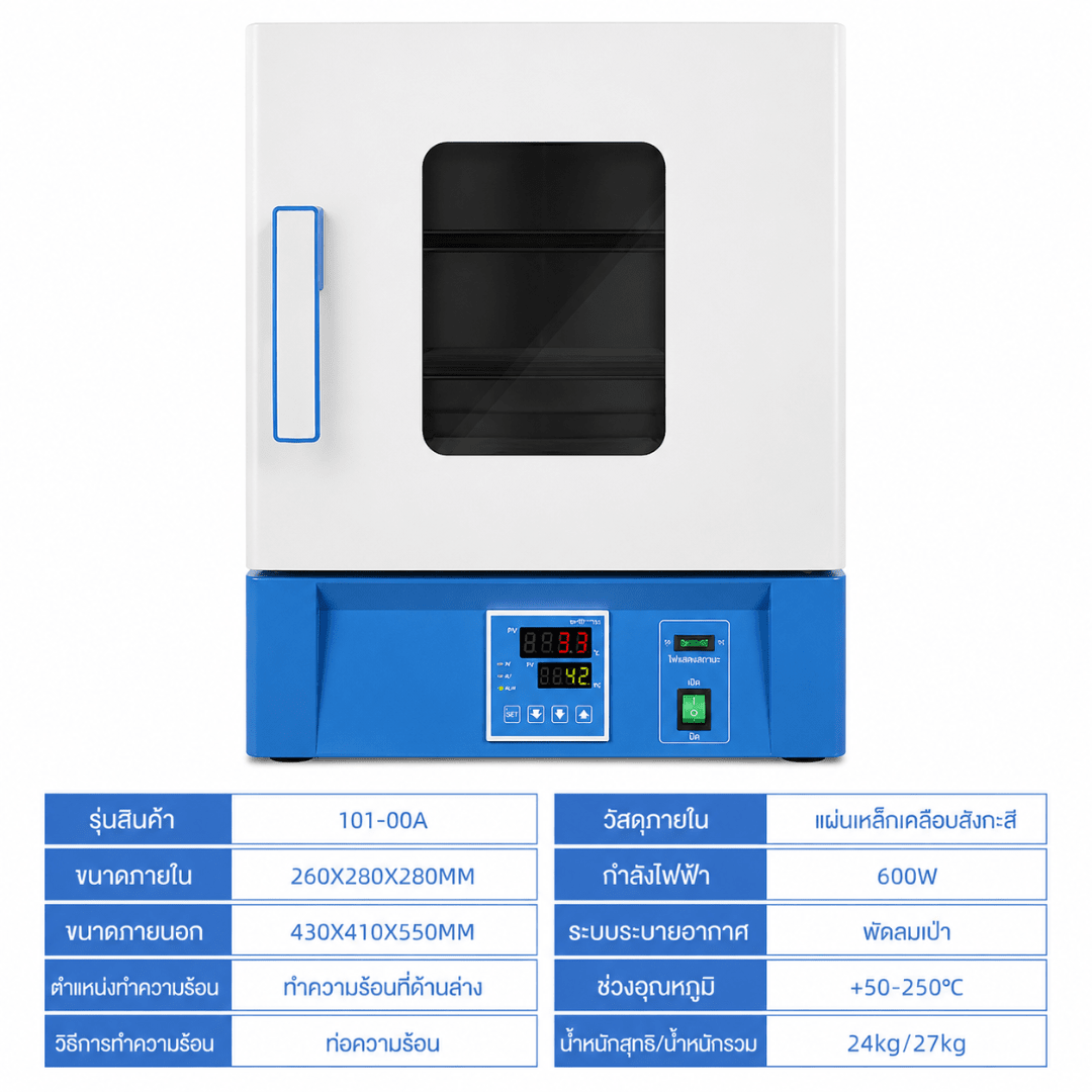 ตู้อบเป่าลมร้อนไฟฟ้า (Blast Drying Oven) เกรดอุตสาหกรรมและห้องแลบ – รายละเอียด 31