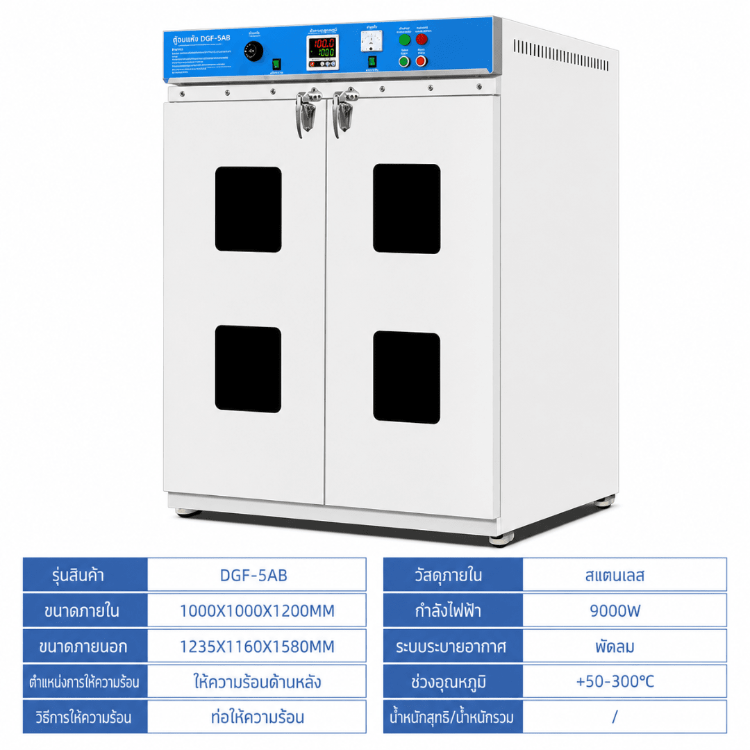 ตู้อบเป่าลมร้อนไฟฟ้า (Blast Drying Oven) เกรดอุตสาหกรรมและห้องแลบ – รายละเอียด 46