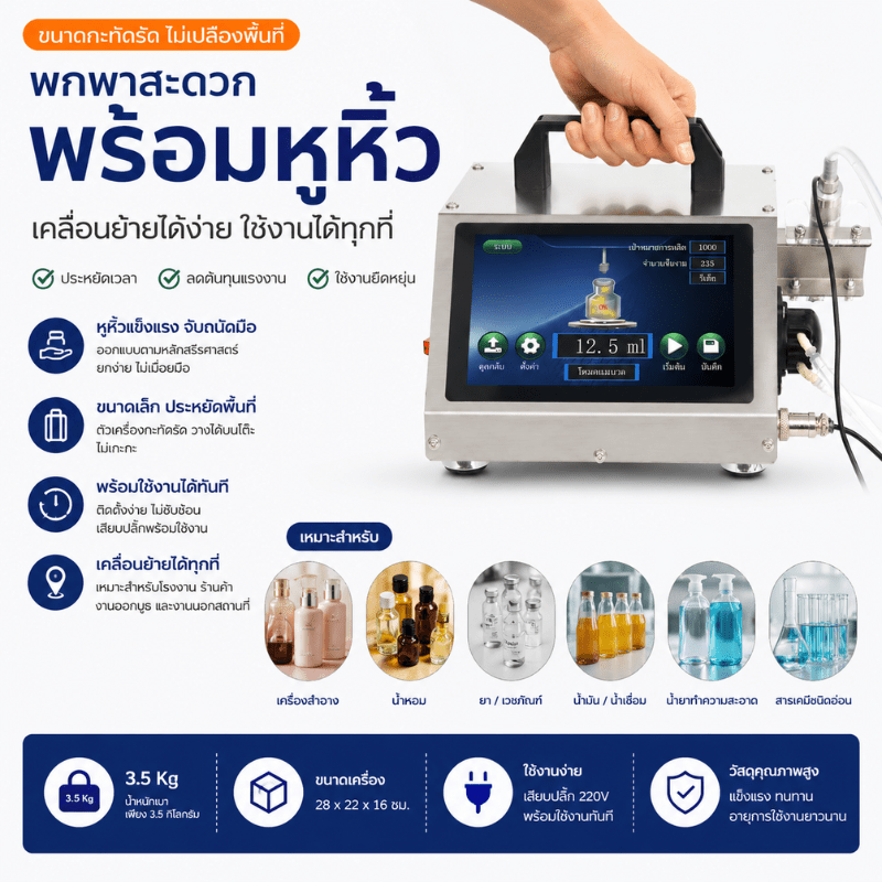 เครื่องบรรจุของเหลวแบบหลอดเล็ก / เครื่องแบ่งบรรจุระบบปั๊มเพอริสแตลติก (Peristaltic Pump) – รายละเอียด 3