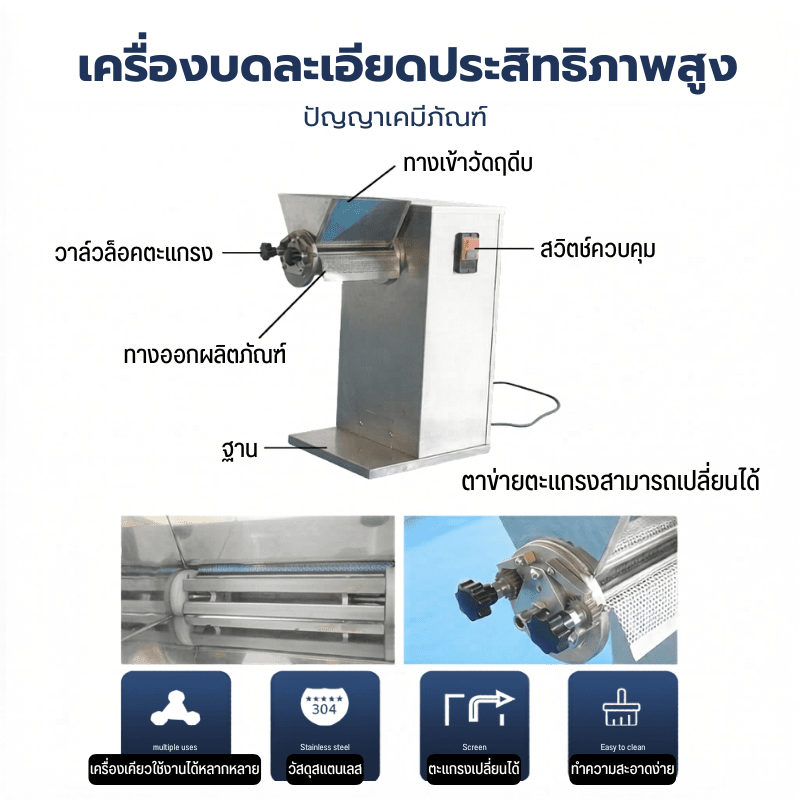 เครื่องบดและทำเม็ดแกรนูล (Swing Granulator) ซีรีส์ YK – รายละเอียด 7