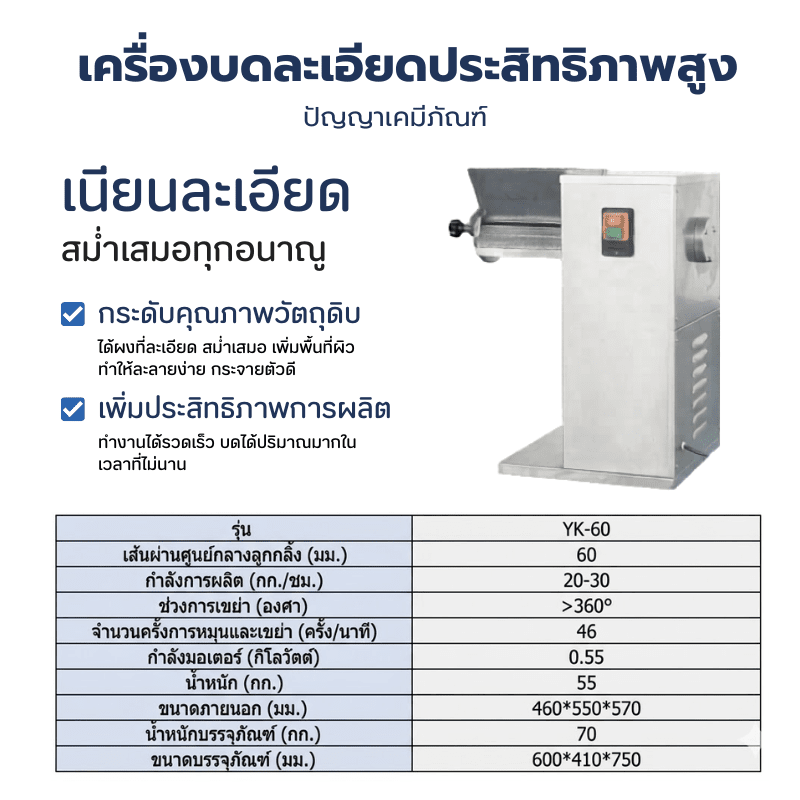เครื่องบดและทำเม็ดแกรนูล (Swing Granulator) ซีรีส์ YK – รายละเอียด 8