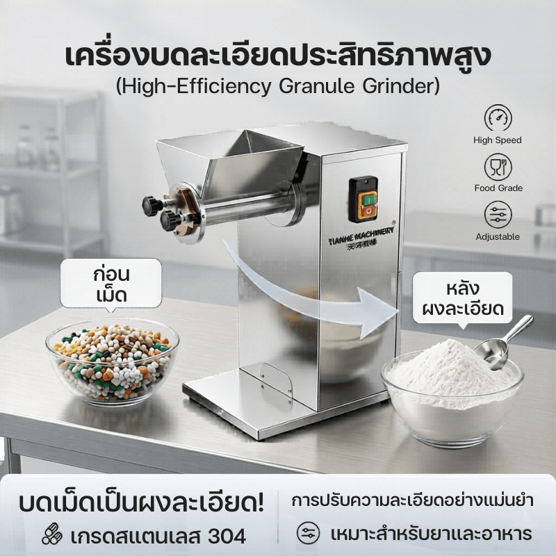 เครื่องบดและทำเม็ดแกรนูล (Swing Granulator) ซีรีส์ YK – รายละเอียด 15