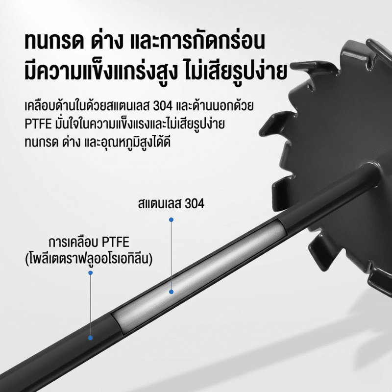 ใบพัดกวนผสม PTFE (High-Shear Distributive Stirrer – รายละเอียด 6