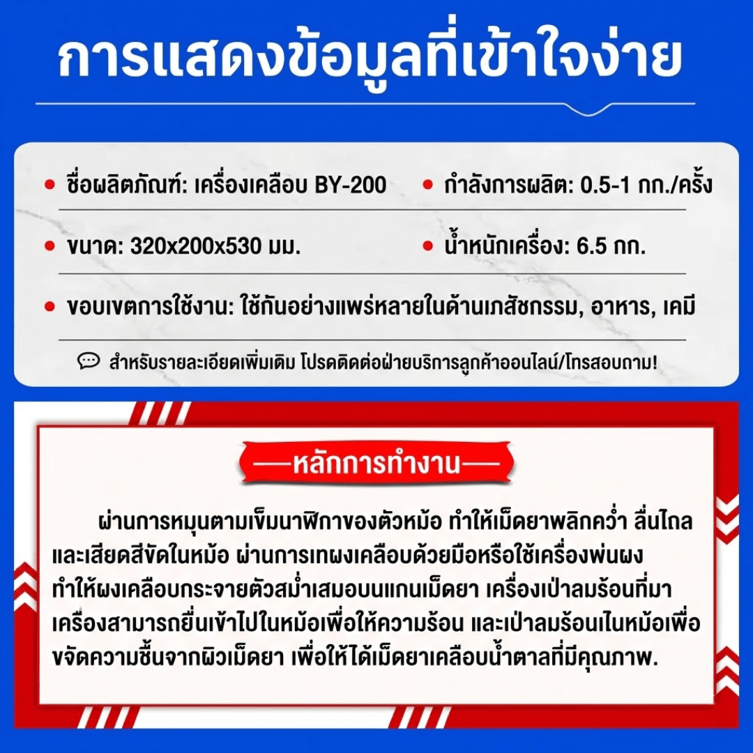 เครื่องเคลือบอเนกประสงค์ รุ่น BY-200 – รายละเอียด 6