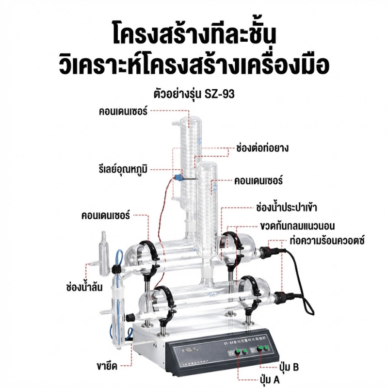 เครื่องกลั่นน้ำบริสุทธิ์อัตโนมัติ SZ Series (Double/Triple Distilled Water) – รายละเอียด 12