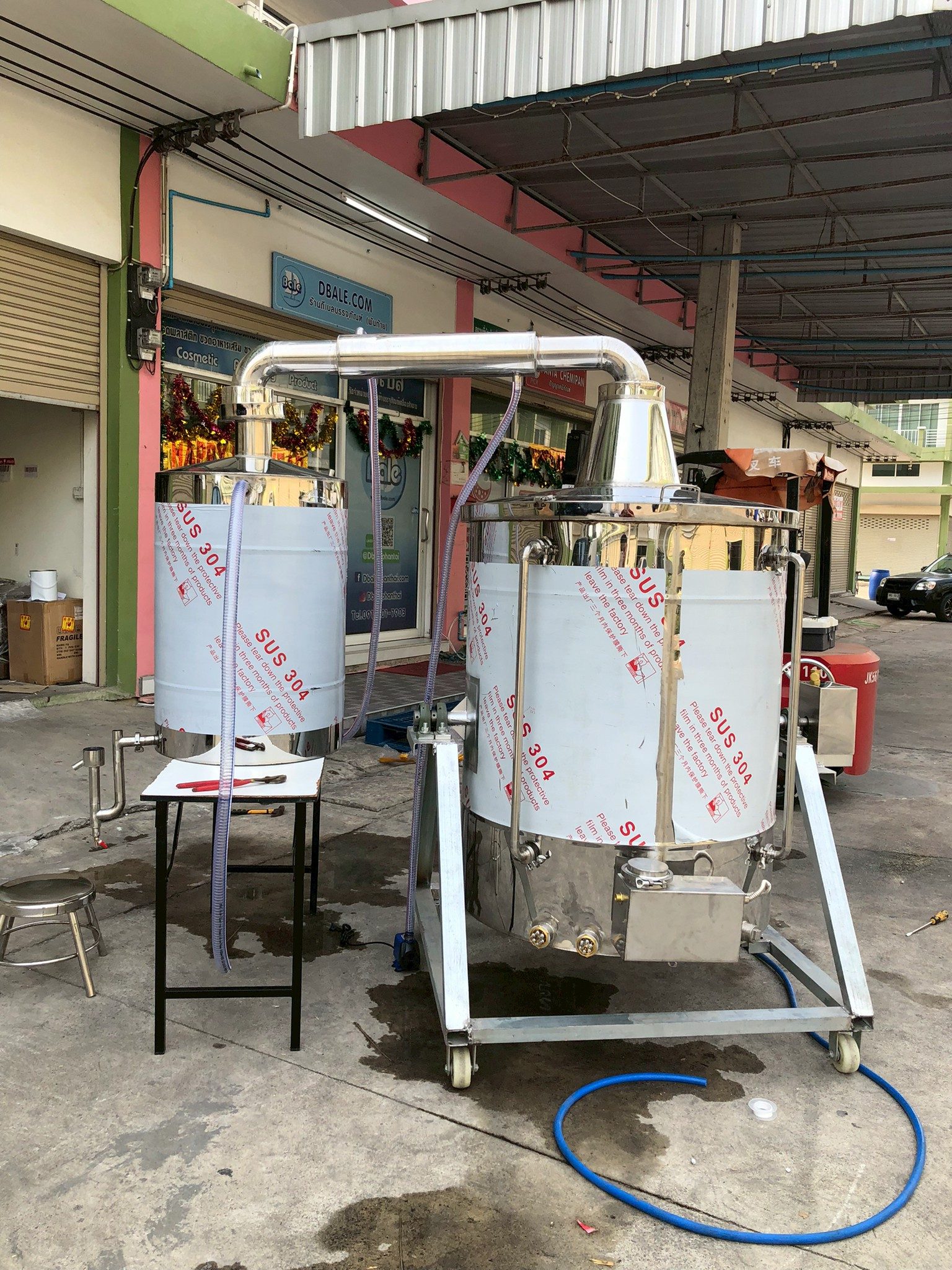 HNXS-01 หม้อกลั่นสแตนเลส 304 ขนาด885 ลิตร