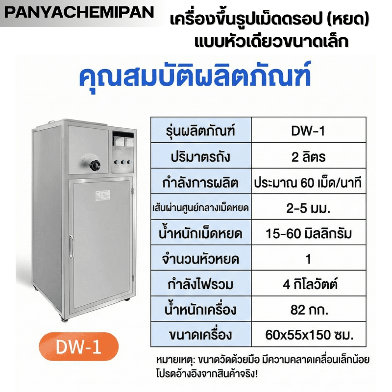 เครื่องทำยาลูกกลอนและยาเม็ดหยด (Drip Pill Machine) สแตนเลส DW-1 – รายละเอียด 7