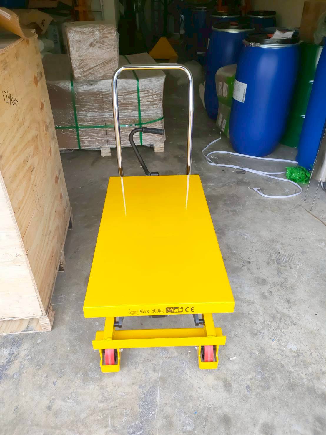 รถเข็นท้องแบนยกปรับระดับได้ 4 ล้อ รุ่น (15879) PTS500 – ผู้ช่วยงานหนักของคุณ – รายละเอียด 1
