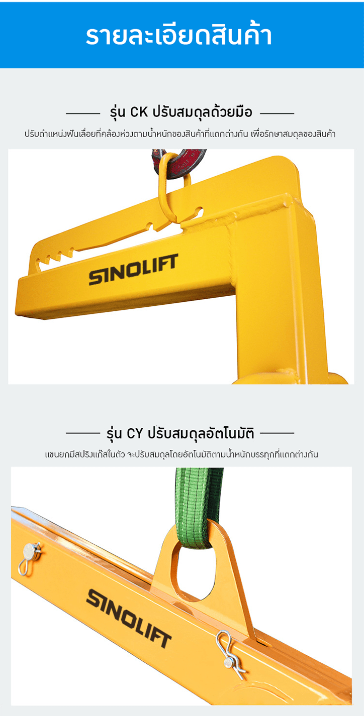 ตะขอเครนยก/งาเครนยก ปรับสมดุลอัตโนมัติ SINOLIFT! – รายละเอียด 19