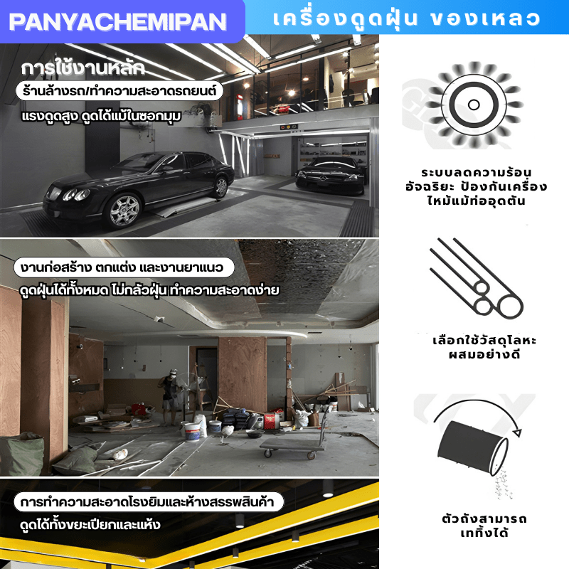 เครื่องดูดฝุ่น-ดูดของเหลว - Wet Vacuum Cleaner – รายละเอียด 4