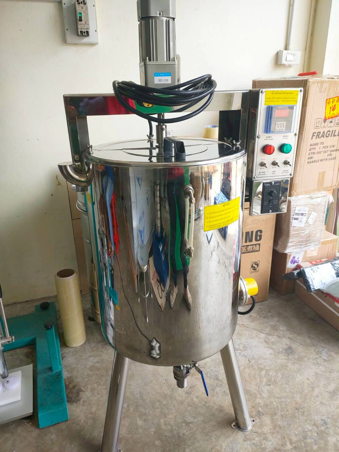 หม้อต้มหม้อกวน 2 ชั้น (Mixing and Heating Pot) รุ่น Pro OTXY-01 ขนาด 50 ลิตร – รายละเอียด 2