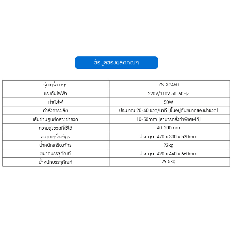 เครื่องปิดฝาขวดกึ่งอัตโนมัติ ZS-XG450 – รายละเอียด 2