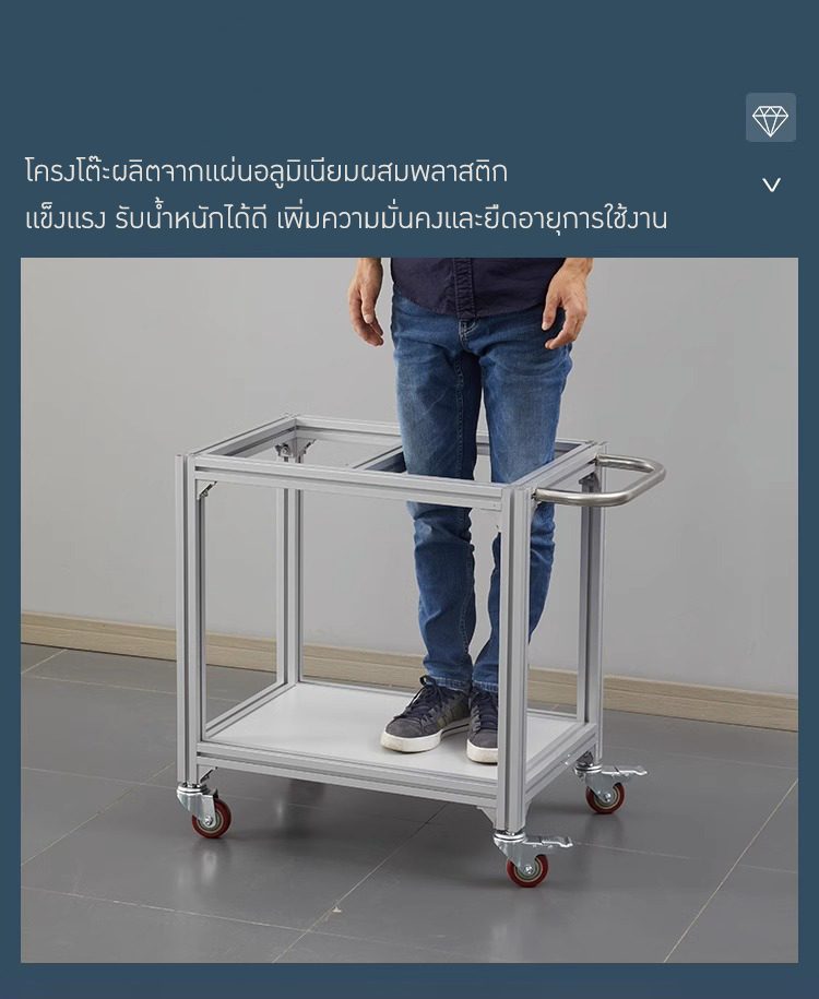 โต๊ะป้องกันไฟฟ้าสถิตและโต๊ะสแตนเลสแบบมีล้อ รุ่น TTB – รายละเอียด 14 2