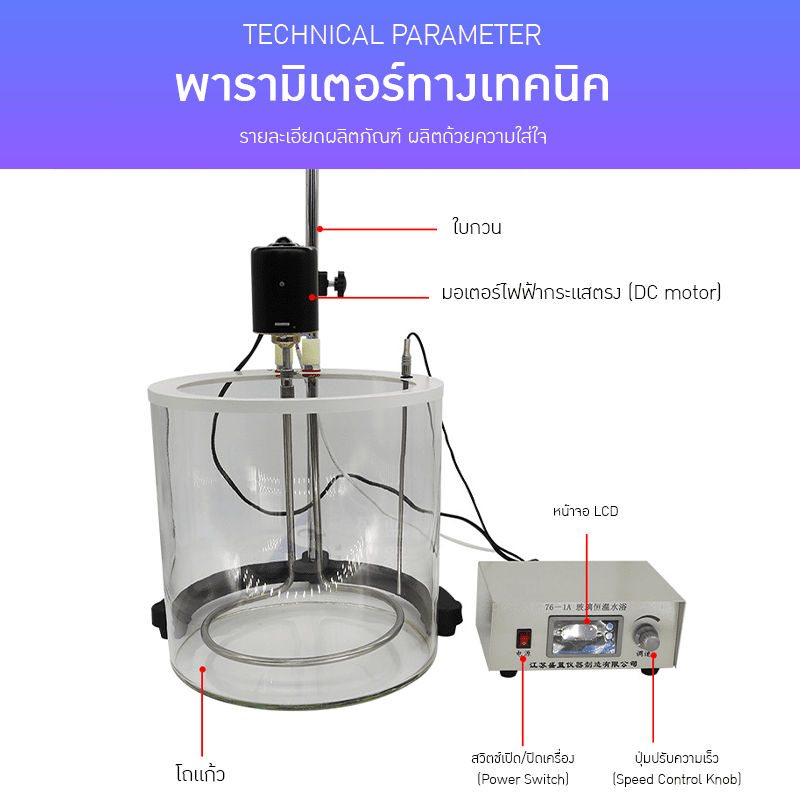 อ่างควบคุมอุณหภูมิแบบแก้ว รุ่น 76-1A/76-1 - ความแม่นยำที่คุณวางใจได้! – รายละเอียด 6