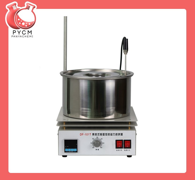 เครื่องกวนสารแบบแม่เหล็ก DF-101T พร้อมระบบทำความร้อน หม้อต้ม