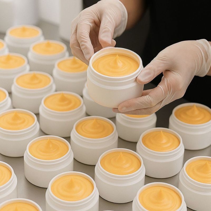 ชุดทำครีมกันแดดใยไหม 1 กิโลกรัม (SPF ≈ 50) สำหรับผิวขาวเหลืองและผิวสองสี