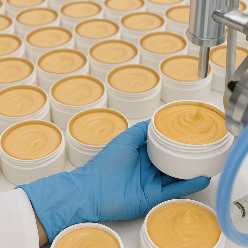 ชุดทำครีมกันแดดใยไหม 1 กิโลกรัม (SPF ≈ 50) สำหรับผิวขาวเหลืองและผิวสองสี – รายละเอียด 7
