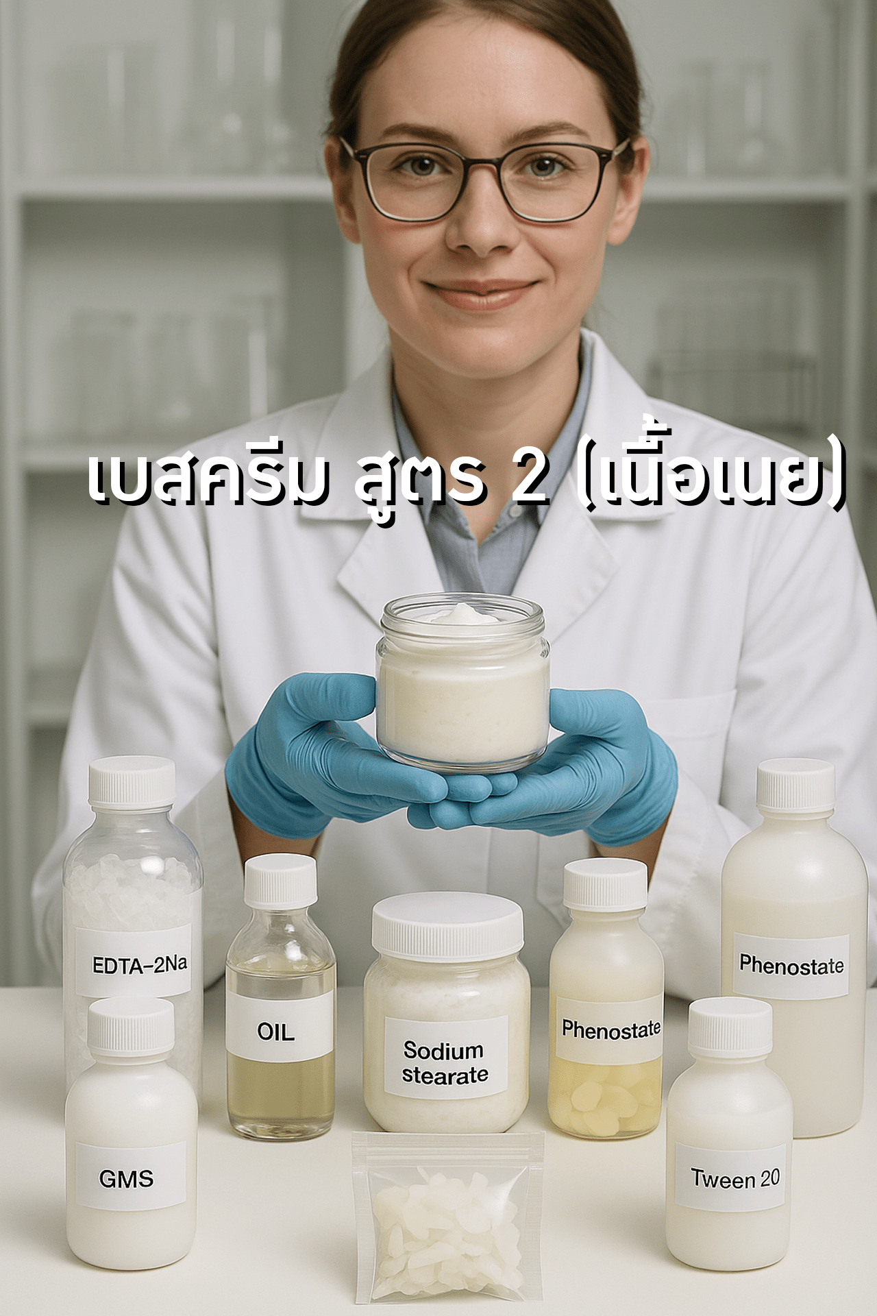 ชุดสูตรผลิต เบสครีมสูตรเนย 1 กิโล
