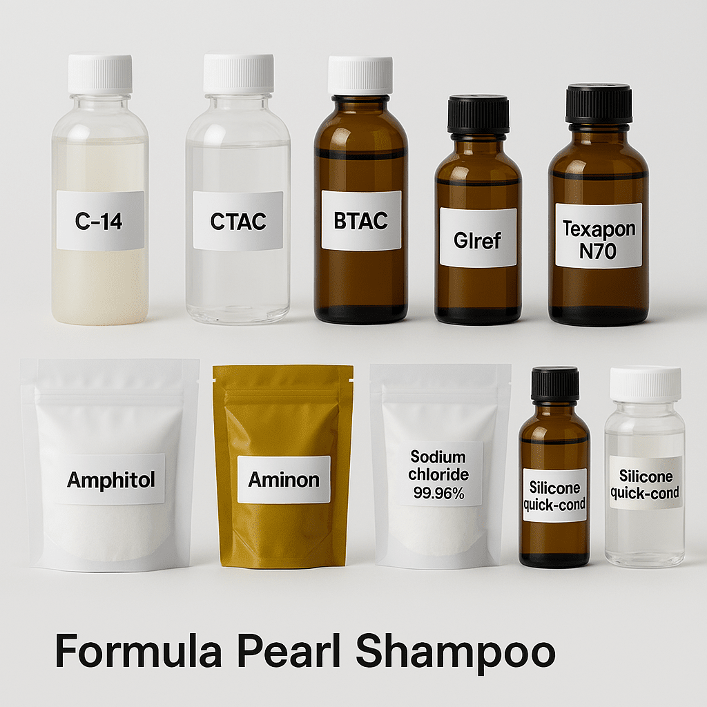 ✨🧴 ชุดทำแชมพูเนื้อมุก สูตรพรีเมียม ทำได้สูงสุด 5 กิโลกรัม! 🧴✨