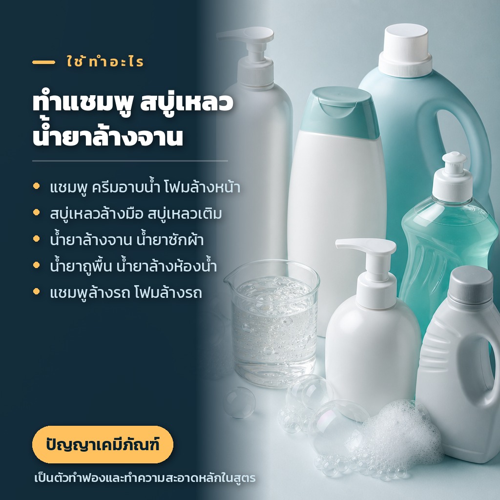 N70 ใช้ทำแชมพู สบู่เหลว น้ำยาล้างจาน น้ำยาซักผ้า