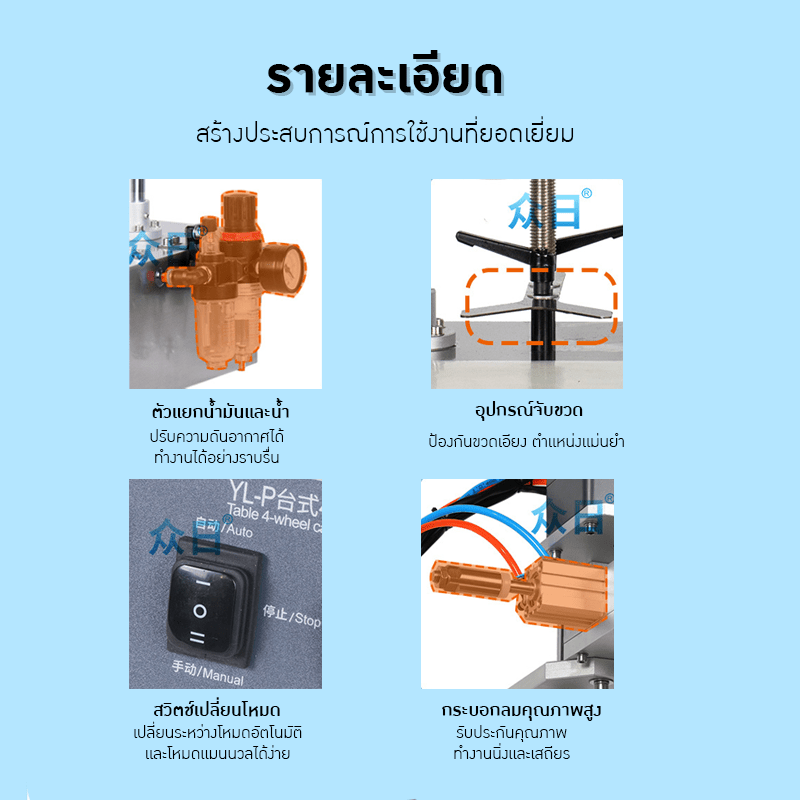 เพิ่มความสะดวกสบายให้การปิดฝาขวด ด้วย เครื่องปิดฝาอัตโนมัติ YL-P – รายละเอียด 2