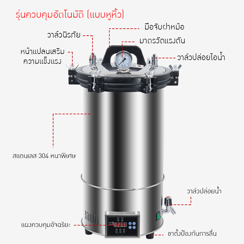 เครื่องนึ่งฆ่าเชื้อไอน้ำแรงดันสูง – รายละเอียด 11