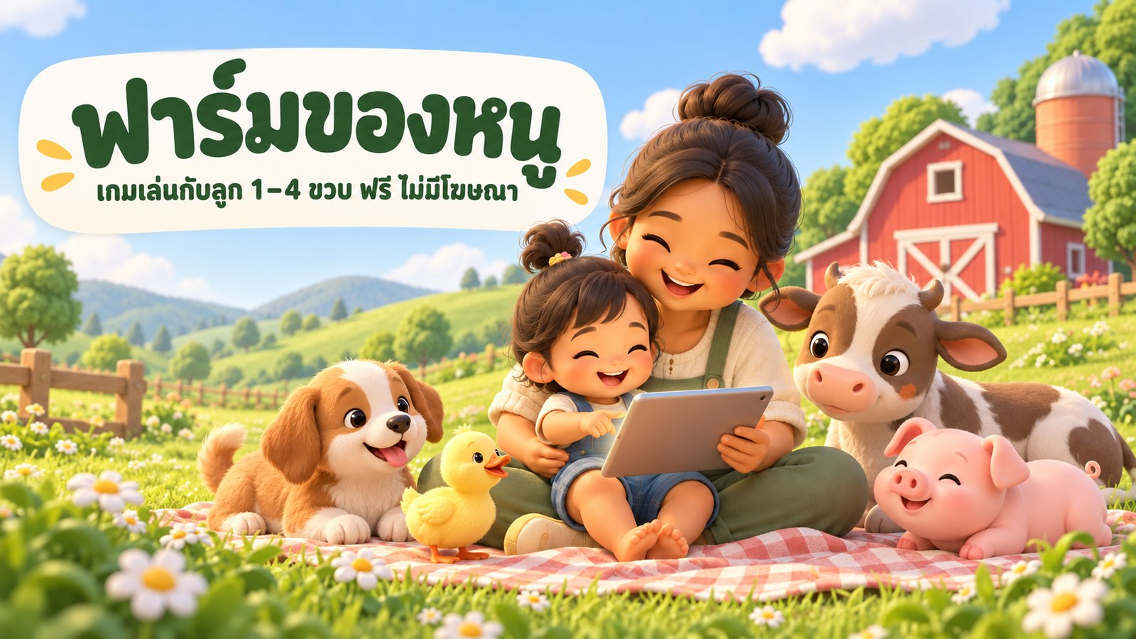 ฟาร์มของหนู: เกมเด็ก 1–4 ขวบ เล่นฟรี ไม่มีโฆษณา 37 เกมฝึกพัฒนาการ เล่นด้วยกันทั้งครอบครัว