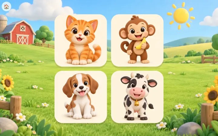 เกมสัตว์ร้องได้ ฟาร์มของหนู แตะสัตว์แล้วได้ยินชื่อและเสียงร้อง