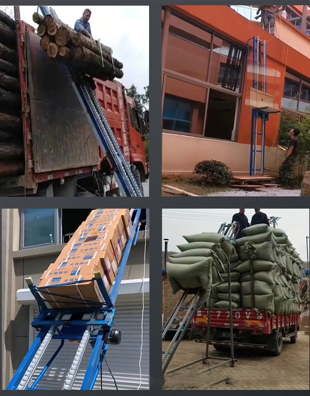 รถเข็นลิฟท์ไฟฟ้า HG 3 / 4 / 5 เมตร – ตัวอย่างการใช้งาน ยกกล่อง/กระสอบขึ้นรถบรรทุก