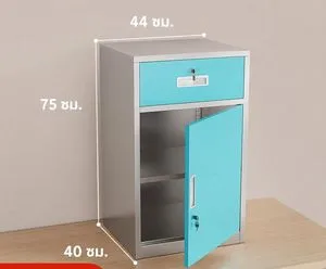 สแตนเลส ทูโทนสีฟ้า มีลิ้นชัก (ภาพตัวอย่าง)